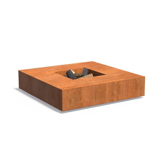 Adezz Forno Square Fire Pit Table Corten Steel No grill