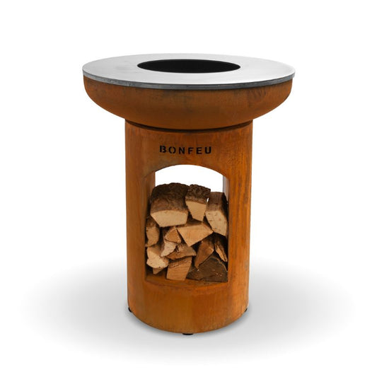 BonFeu BonBiza Open Plancha Fire Pit Corten Steel