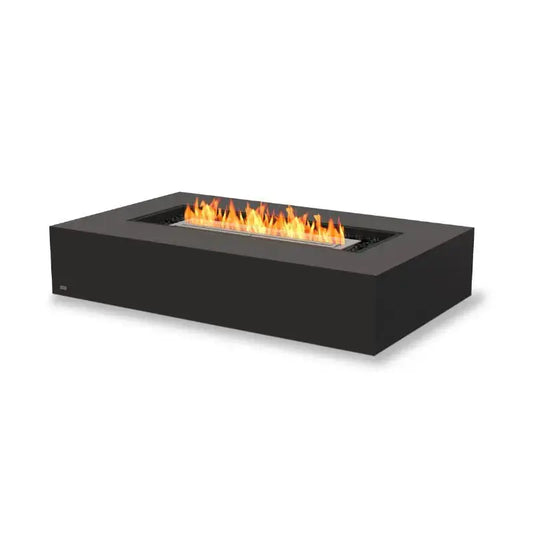EcoSmart Fire Wharf 65 Bioethanol Fire Table Graphite Stainless Steel Burner