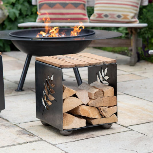 Firepits UK Log Store Seat Ash