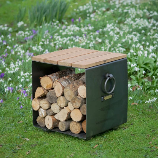 Firepits UK Log Store Seat Plain