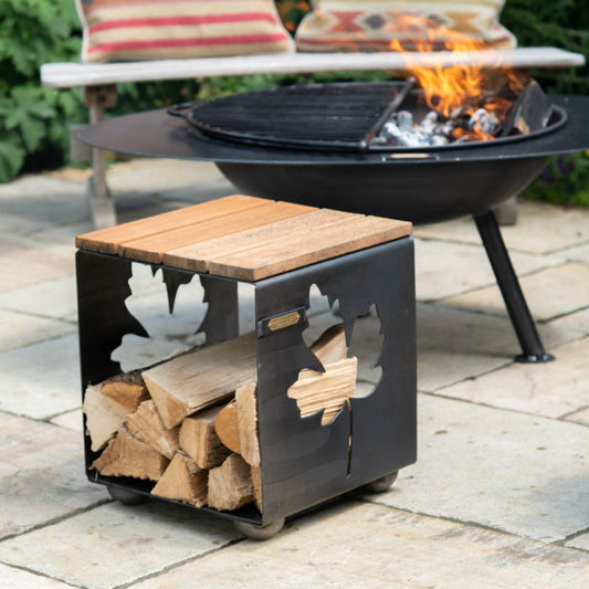 Firepits UK Log Store Seat Sycamore