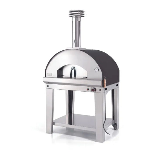 Fontana Mangiafuoco Dual Fuel Pizza Oven With Trolley Anthracite