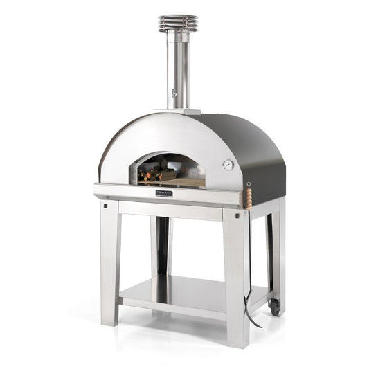 Fontana Mangiafuoco Wood Fired Pizza Oven With Trolley Anthracite