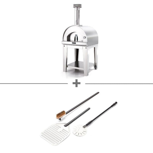 Fontana Margherita Wood Fired Pizza Oven Pro Bundle With Trolley