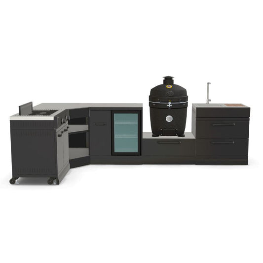 GRLLR Outdoor Kitchen - Kamado Station, Stove, Fridge and Sink GRLLR Ember Pro Kamado
