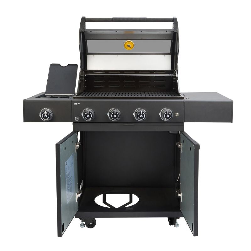 GRLLR Outdoor Kitchen 4 Burner BBQ with Fridge and Sink