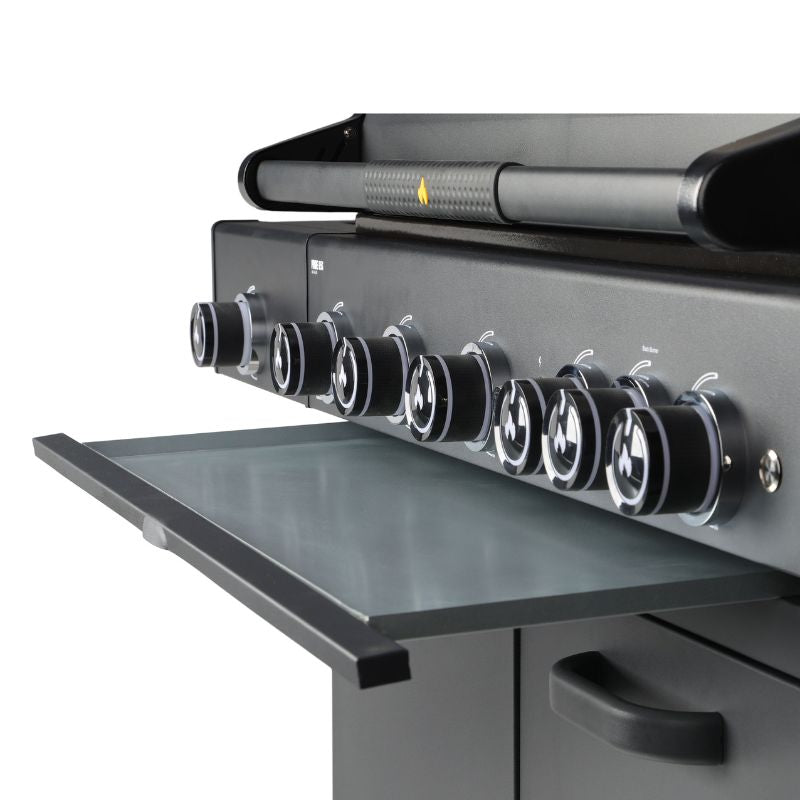 GRLLR Outdoor Kitchen 5 Burner BBQ with Fridge and Sink