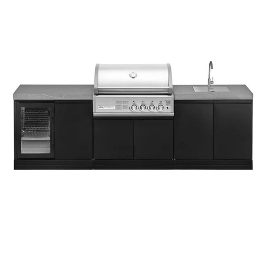 GrandPro 272 Crossray 4 Burner Outdoor Kitchen Fridge and Sink