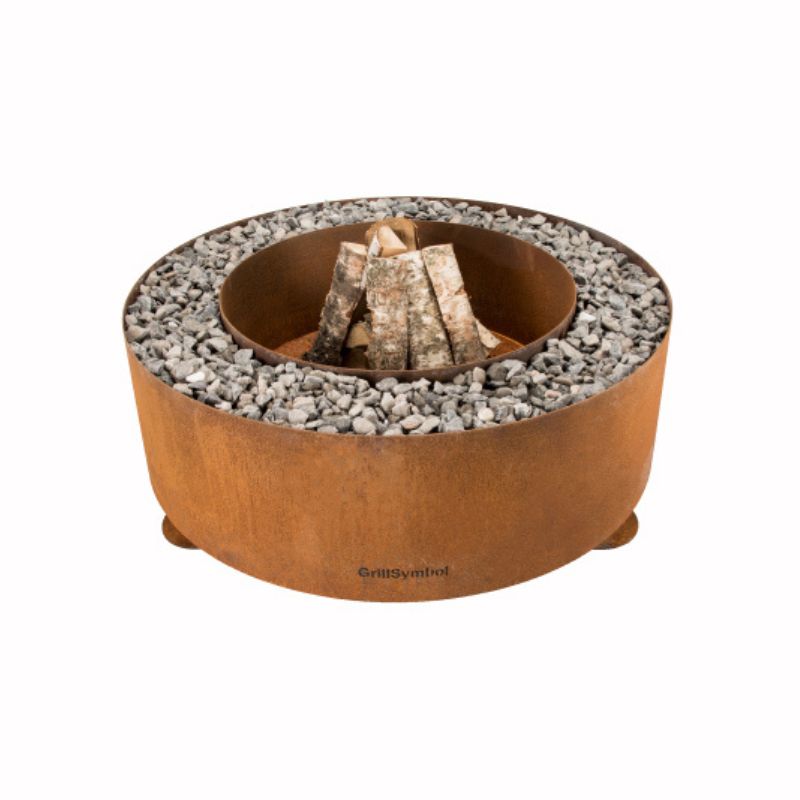 GrillSymbol Luna Fire Pit Corten Steel