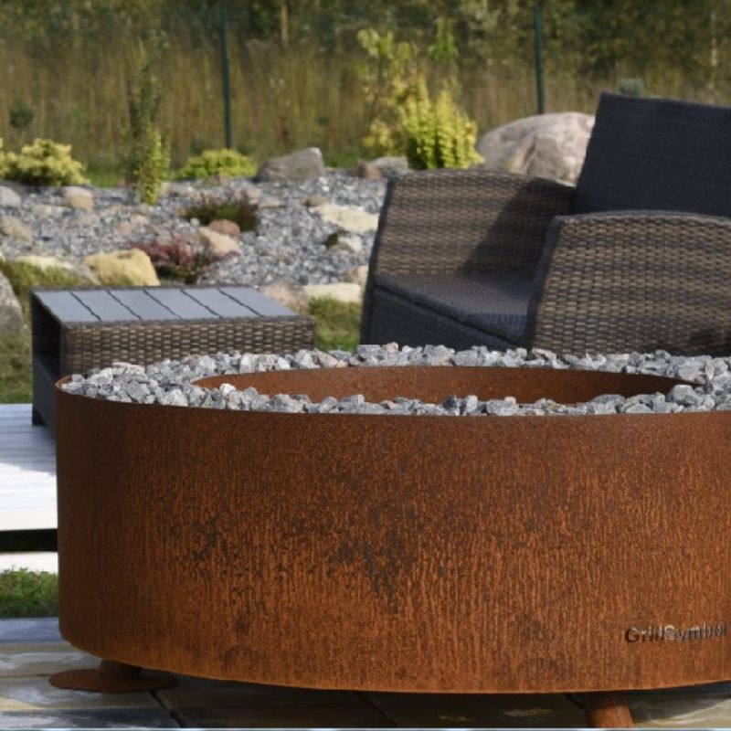 GrillSymbol Luna Fire Pit Corten Steel