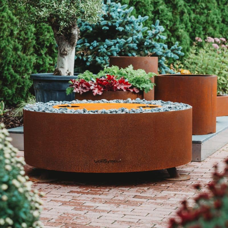 GrillSymbol Luna Fire Pit Corten Steel