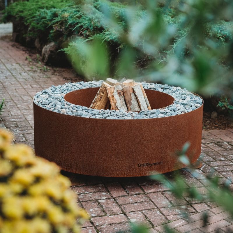 GrillSymbol Luna Fire Pit Corten Steel