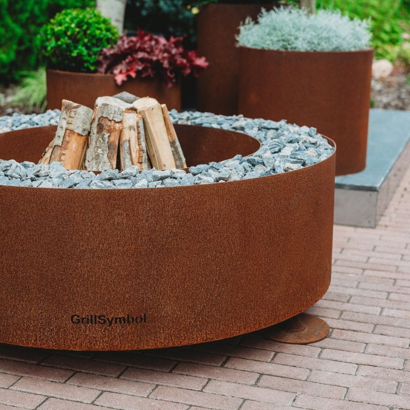 GrillSymbol Luna Fire Pit Corten Steel