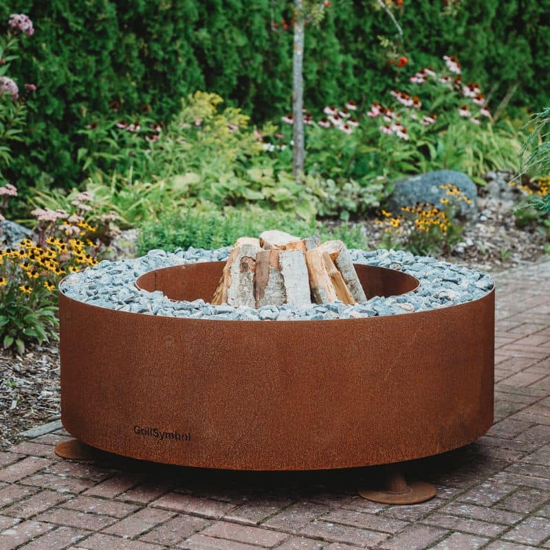 GrillSymbol Luna Fire Pit Corten Steel