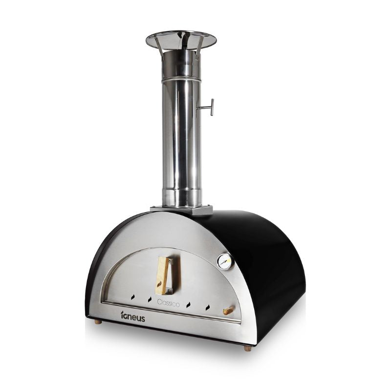Igneus Classico Wood Fired Pizza Oven Pro Bundle Black
