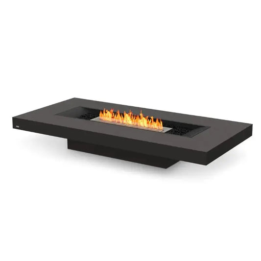 EcoSmart Fire Gin 90 (Low) Bioethanol Fire Pit Table Graphite Stainless Steel Burner