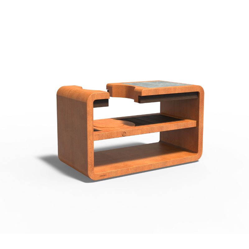 Adezz Forno Kamado Station Standard Kamado Station Corten Steel
