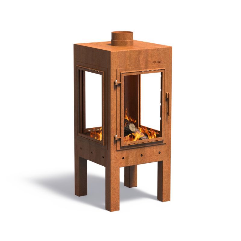 Adezz Forno DIGNA Outdoor Fireplace Corten Steel Tall