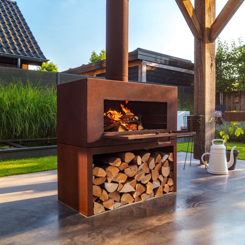 Adezz Forno ENOK Outdoor Fireplace Corten Steel