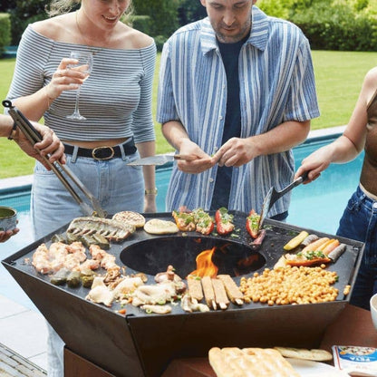 Barbecook Nestor Island Wood BBQ Corten Steel