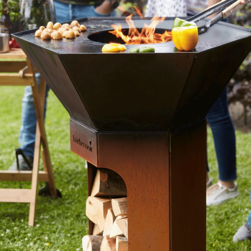Barbecook Nestor Original Wood BBQ Corten Steel