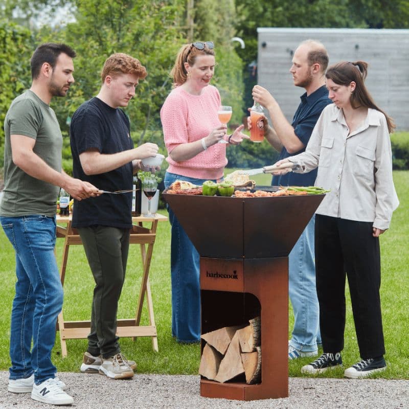 Barbecook Nestor Original Wood BBQ Corten Steel