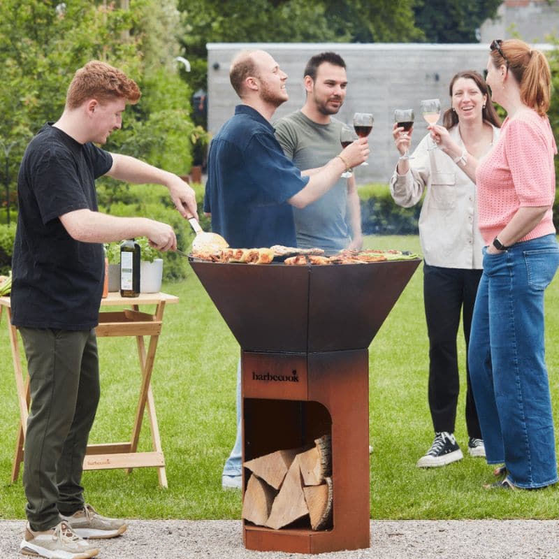 Barbecook Nestor Original Wood BBQ Corten Steel