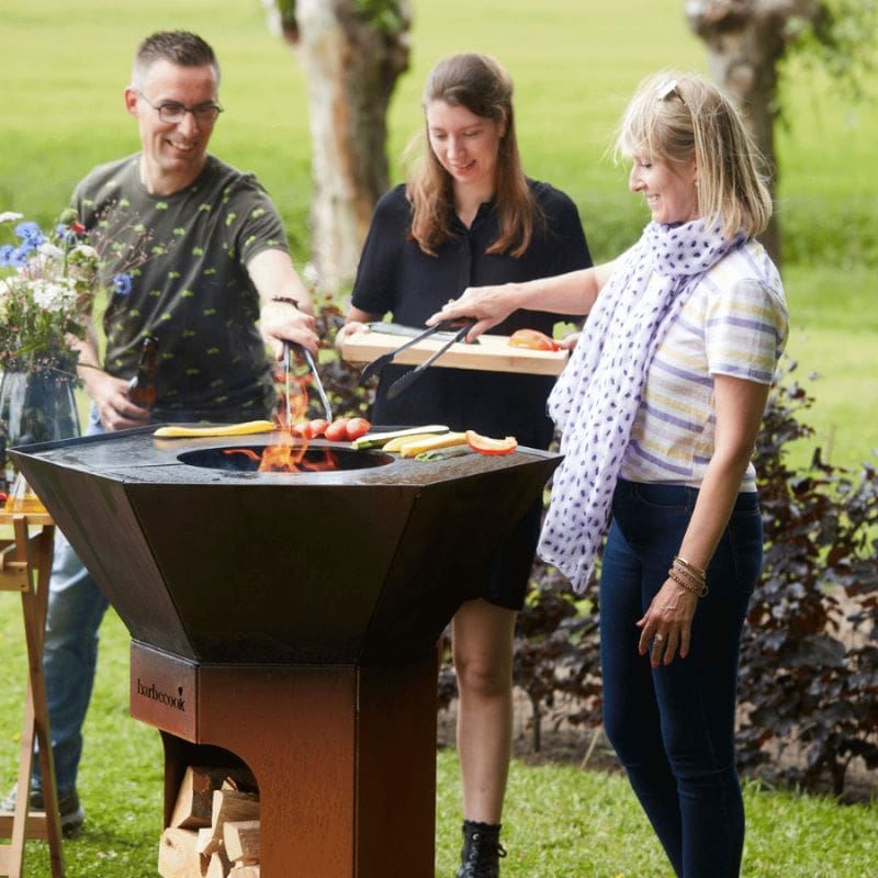 Barbecook Nestor Original Wood BBQ Corten Steel