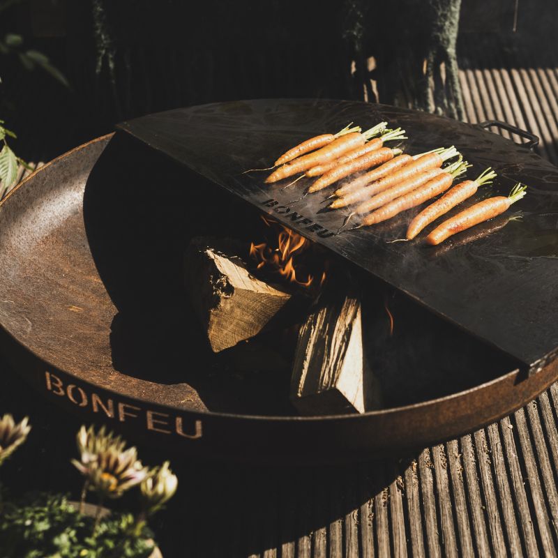 BonFeu Fire Pit Plancha Half Circle