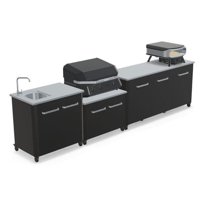 Cozze Modular Outdoor Kitchen - Gas Grill, Extra Storage & Sink