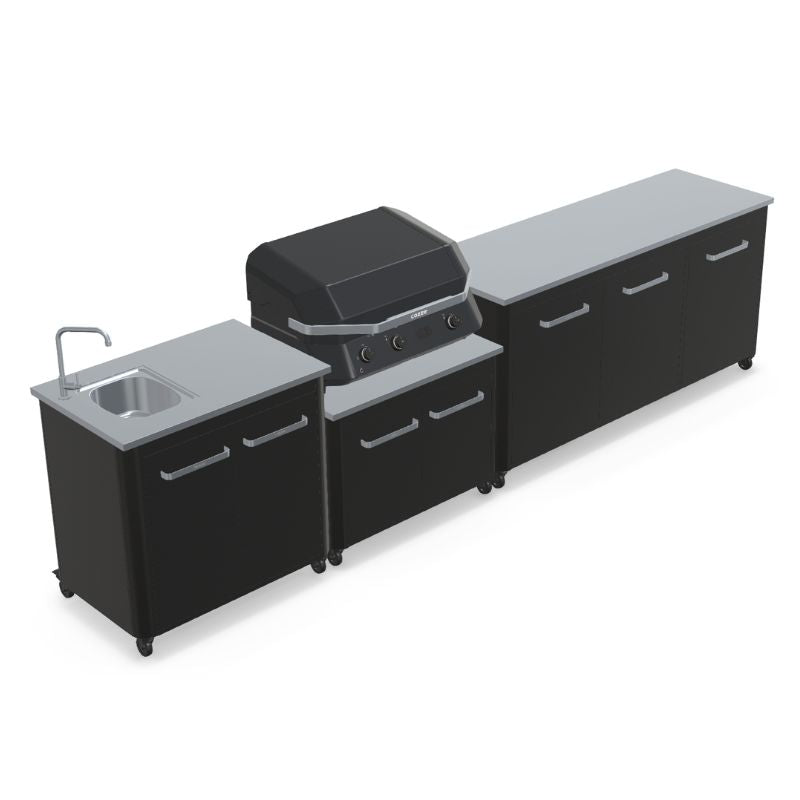Cozze Modular Outdoor Kitchen - Gas Grill, Extra Storage & Sink