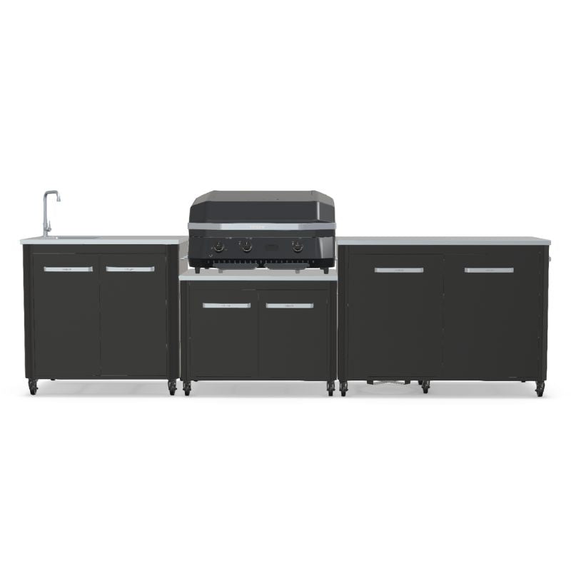 Cozze Modular Outdoor Kitchen - Gas Grill, Storage & Sink G-800 Combo Plancha-Grill