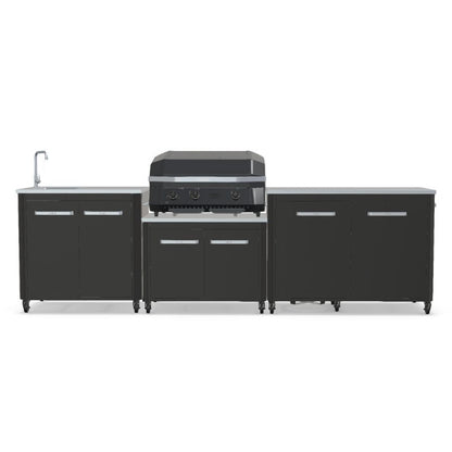 Cozze Modular Outdoor Kitchen - Gas Grill, Storage & Sink G-800 Combo Plancha-Grill