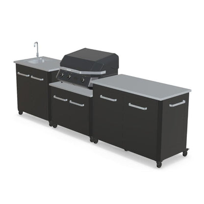 Cozze Modular Outdoor Kitchen - Gas Grill, Storage & Sink