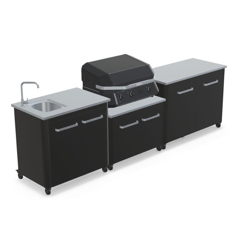 Cozze Modular Outdoor Kitchen - Gas Grill, Storage & Sink