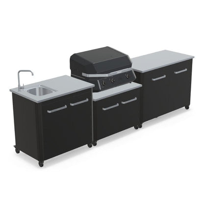 Cozze Modular Outdoor Kitchen - Gas Grill, Storage & Sink