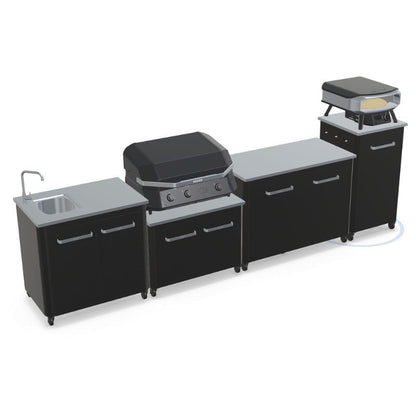 Cozze Modular Outdoor Kitchen - Gas Grill, Storage & Sink with Optional Pizza Oven Cozze 17" Premium Rotate