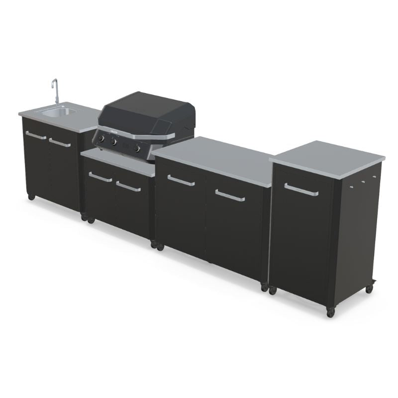 Cozze Modular Outdoor Kitchen - Gas Grill, Storage & Sink with Optional Pizza Oven