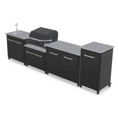 Cozze Modular Outdoor Kitchen - Gas Grill, Storage & Sink with Optional Pizza Oven