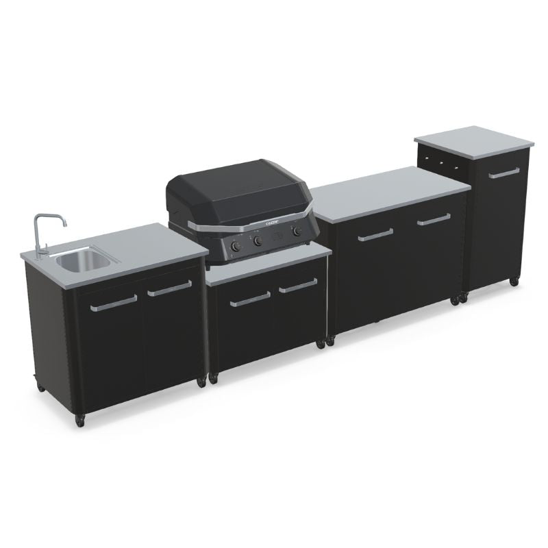 Cozze Modular Outdoor Kitchen - Gas Grill, Storage & Sink with Optional Pizza Oven