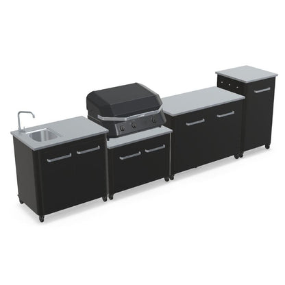 Cozze Modular Outdoor Kitchen - Gas Grill, Storage & Sink with Optional Pizza Oven