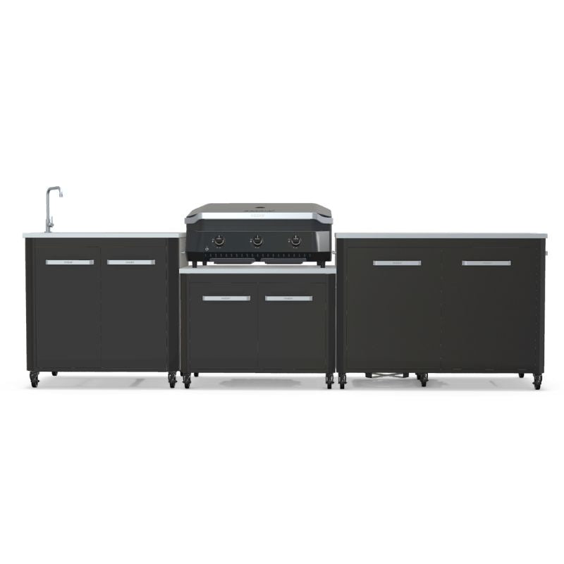 Cozze Modular Outdoor Kitchen - Gas Grill, Storage & Sink G-800 Plancha