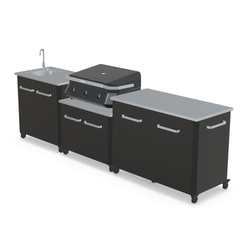 Cozze Modular Outdoor Kitchen - Gas Grill, Storage & Sink