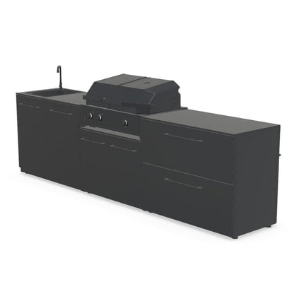 Cozze Elements Modular Outdoor Kitchen - Gas Grill, Storage & Sink Cozze