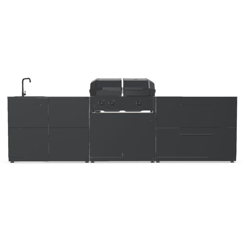 Cozze Elements Modular Outdoor Kitchen - Gas Grill, Storage & Sink Cozze