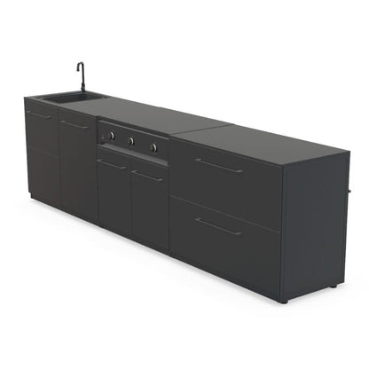 Cozze Elements Modular Outdoor Kitchen - Gas Grill, Storage & Sink Cozze