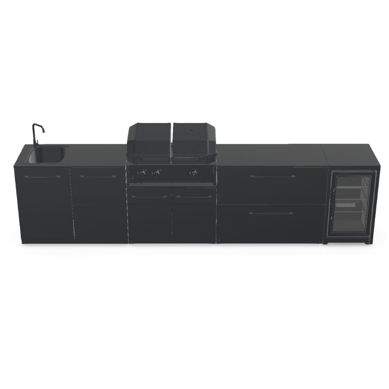 Cozze Elements Modular Outdoor Kitchen - Gas Grill, Storage, Fridge & Sink Cozze