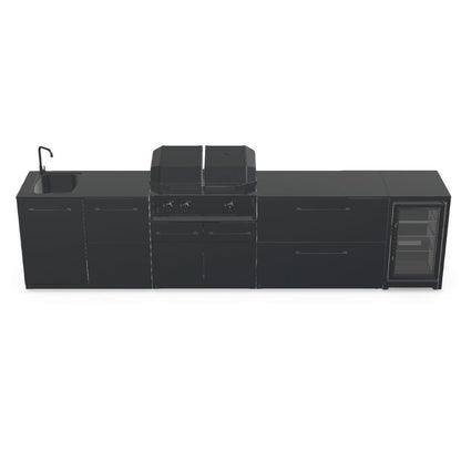 Cozze Elements Modular Outdoor Kitchen - Gas Grill, Storage, Fridge & Sink Cozze