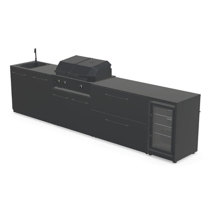 Cozze Elements Modular Outdoor Kitchen - Gas Grill, Storage, Fridge & Sink Cozze